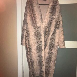 Boohoo Beige Snake Print Dress